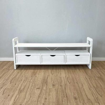 Rack para TV Linea 140CM com 3 Gavetas Branco Artfactory Design