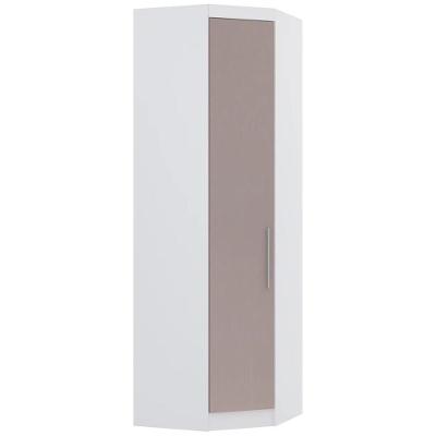 Guarda Roupa Canto Obliquo 70cm 1 Porta Taiga Branco/cinnamon L01 - Mpozenato