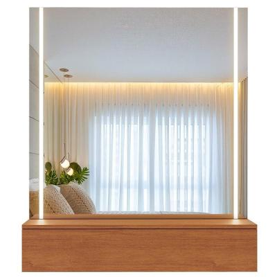 Camarim Imperus 1 Gaveta com Espelho LED MDF Amadeirado Mavaular Móveis