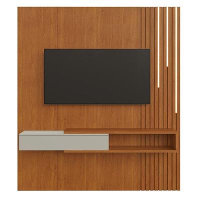 Painel para TV Ímperium Ripado 65" 182CM MDF com LED Off White Mavaular Móveis