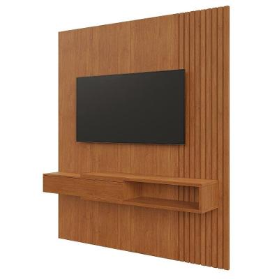 Painel para TV Ímperium Ripado 65" 182CM MDF com Nicho Naturalle Mavaular Móveis