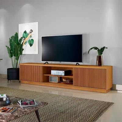 Rack Logan para TV Até 75" 180CM MDF com Portas Deslizantes Amadeirado Mavaular Móveis