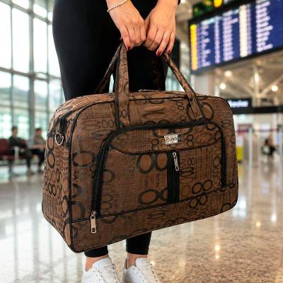 Bolsa de Viagem 50cm X 32cm X 18cm em Poliéster com Alça Estampada e Zíper Modelo Bolsa de Viagem
