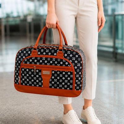 Bolsa Sacola Mala de Viagem Grande 53cm Poliéster Resistente à Água Alça Reforçada Preto