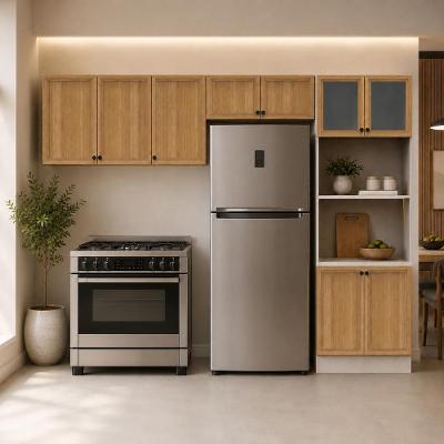 Armário de Cozinha Completo Berlim 3 Peças sem Porta sem Gaveta MDF-MDP 120CM Amadeirado Ditália
