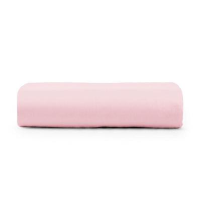 Lençol Avulso Egipicio Solteiro Micropercal 600 Fios 100% Poliéster Macio Liso Rosa Casa Show