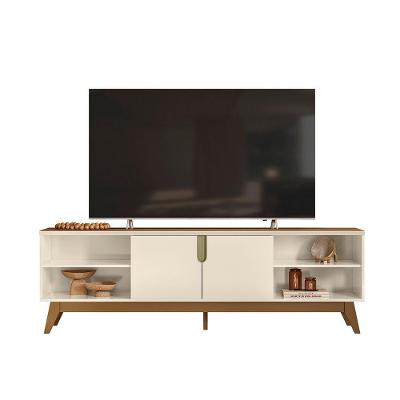 Rack para Tv Até 75 Polegadas Bancada Campinas 183cm MDP com Nichos Off White Loja Doce Lar