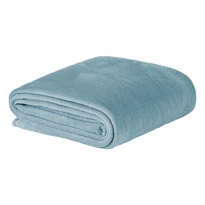 Manta Everest Casal 220x180CM Microfibra Toque Macio Azul Quartzo Casa Modelo Enxovais