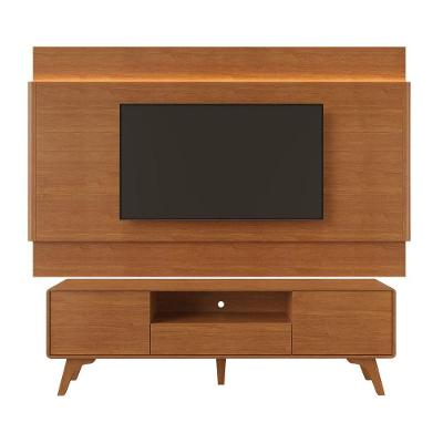 Painel e Rack para TV Aros e Ares 65" 225CM MDF com LED Naturalle Mavaular Móveis