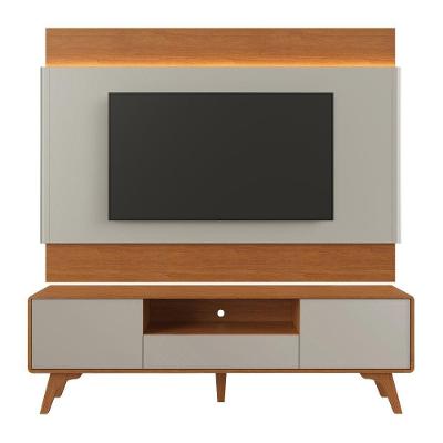 Painel e Rack Aros e Rack Ares para TV 65 180CM MDF com Gaveta Off White Mavaular