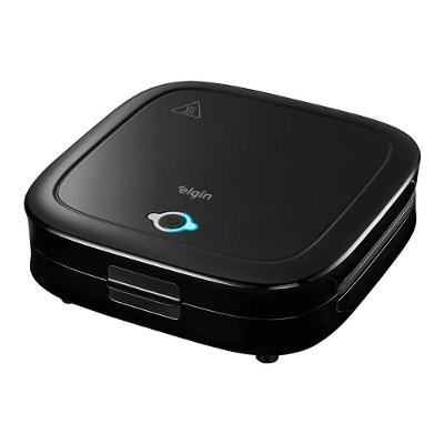 Sanduicheira Elgin Duo Time com Placa Funda e Ondulada 800W Preto 110V