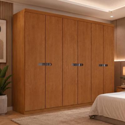Guarda Roupa Casal CR35541 6 Portas de Bater 6 Gavetas MDF Laqueado Madeirado Multimóveis