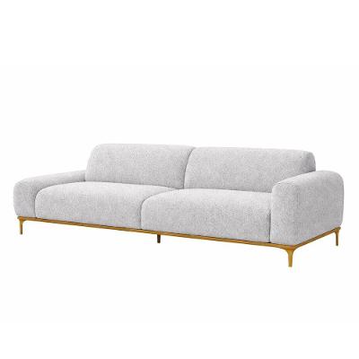 Sofá Unne 2 Lugares com Chaise 150CM Cinza Boucle Terminal Sofá Home