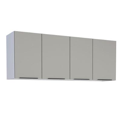 Armário Aéreo Júpiter 144CM sem Porta Aço com 6 Nichos Cinza Cozimax