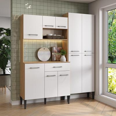 Armário de Cozinha Arizona Sharp 10 Portas 1 Gaveta MDF-MDP 156,2CM Móveis Carraro