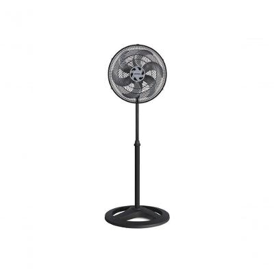 Ventilador de Coluna 40CM 6 Pás Preto Turbo 6 para Uso Doméstico com Oscilação 110V