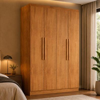 Guarda Roupa Solteiro CR35504 4 Portas de Bater 2 Gavetas MDF Laqueado Madeirado Multimóveis