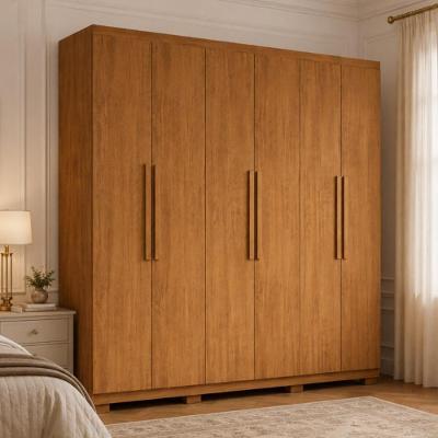 Guarda Roupa Casal CR35507 6 Portas de Bater 2 Gavetas MDF Laqueado Madeirado Multimóveis