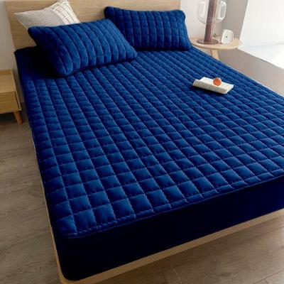 Protetor de Colchão Berço 100% Impermeável com Elástico Azul Marinho Anti-ácaro Anti-mofo OEM