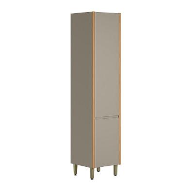 Paneleiro Arya 2 Portas 10 Prateleiras MDF 50CM Jequitibá e Gris Sallar Home