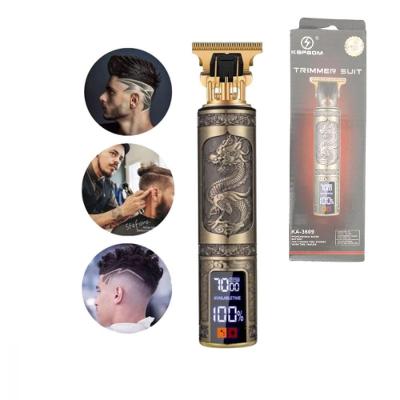 Máquina de Cortar Cabelo Kapbom Profissional Lâmina T sem Fio Digital Preto Bivolt
