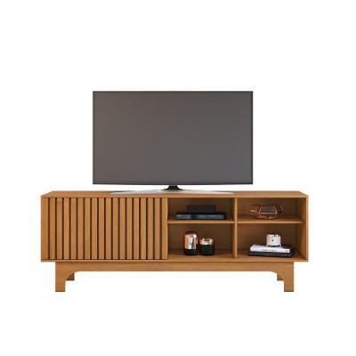 Rack para TV Até 70 Polegadas Atenas 200CM MDF MDP com Portas Correr Cinza Móveis Atenas