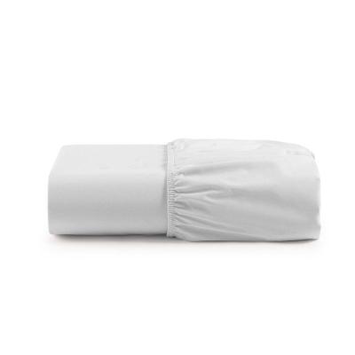 Lençol Casal Egipicio Micropercal 600 Fios 100% Algodão com Elástico Branco Casa Show Enxovais 138CM
