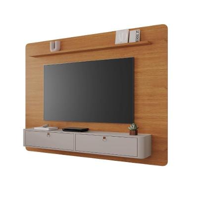 Painel Tito para TV Até 65 Polegadas 182CM MDP com Portas Basculantes Cinza Tito