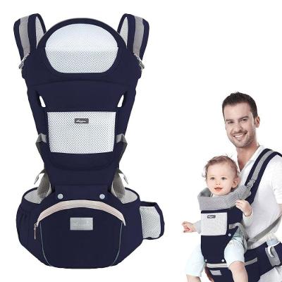 Canguru para Bebê 3 em 1 Ergonômico Frontal Hipseat Azul OEM