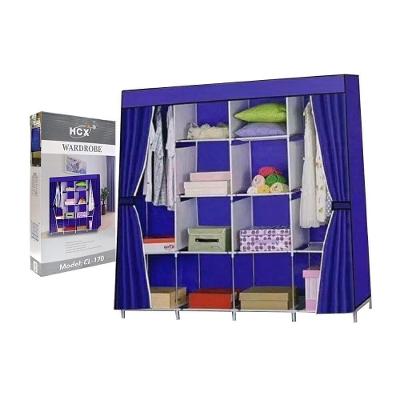 Guarda Roupa Portátil Solteiro e Closet 12 Prateleiras com Cabideiro Preto Utibom