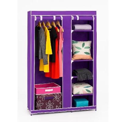 Guarda Roupa Portátil Organizador Solteiro e Closet 5 Prateleiras Roxo Utibom