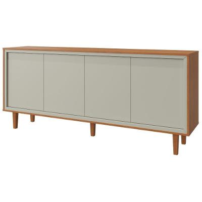 Buffet Delux 4 Portas 1 Gaveta MDF com Fecho Toque Off White Mavaular Móveis