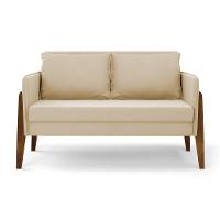 Kit 1 Sofá Namoradeira E 1 Poltrona Lana Suede Bege Base De Madeira - D'rossi - 7