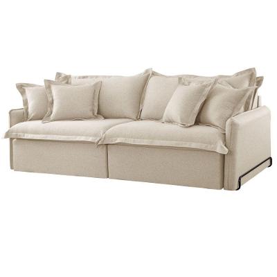 Sofá Cama A294 3 Lugares Retrátil e Reclinável 190CM Creme Meu Sofá Online