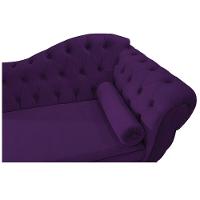 Diva Recamier Diana 130Cm Lado Esquerdo Suede Roxo - 5