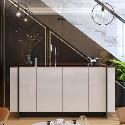 Buffet Aparador Destin 4 Portas MDP 160cm Off White-preto Gran Belo