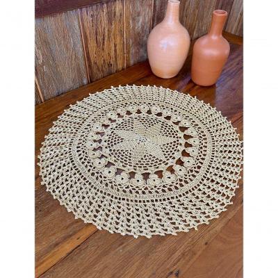 Toalha de Mesa Redonda Primavera Lisa Polipropileno 60cm Champanhe Primavera Edições
