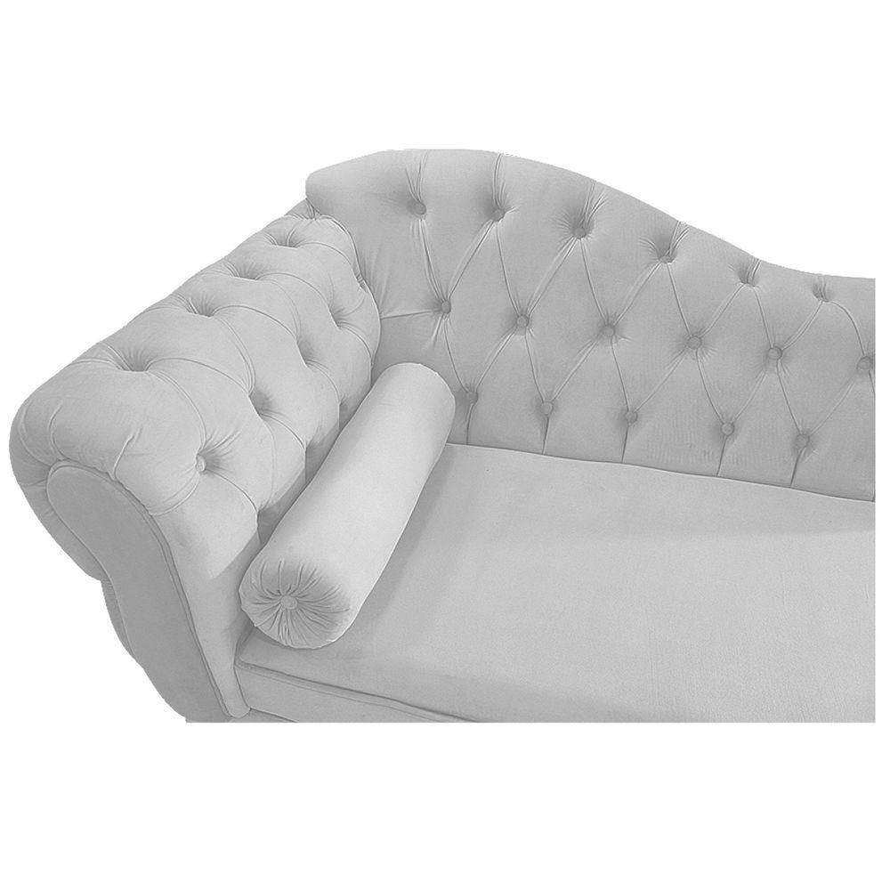 Diva Recamier Diana 130Cm Lado Direito Suede Branco - 3