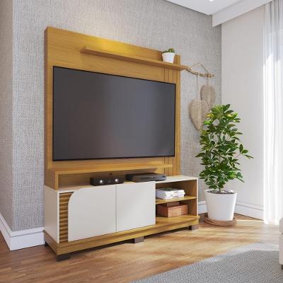 Home Theater Jurerê 1.5 para TV 65" 152CM MDP com Portas Giratórias Off White