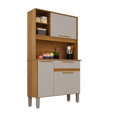 Armário de Cozinha Safira 3 Portas 1 Gaveta MDF 83CM Branco 176CM Safira