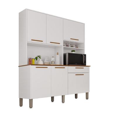 Armário de Cozinha Imperial 5 Portas 1 Gaveta MDF 160CM Branco-ypê