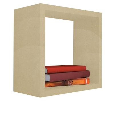 Nicho Decorativo F031 25x25x15CM em MDF para Decoração de Ambientes Amadeirado