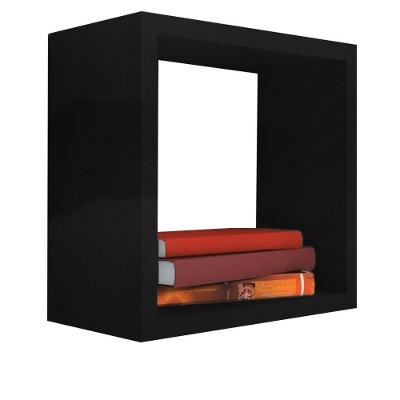 Nicho Decorativo [F031] 45x45x20CM em MDF para Organização de Ambientes Preto