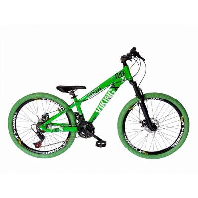 Bicicleta Tuff25 Mountain Bike Aro 26 Alumínio 21 Marchas Verde Neon Viking-X