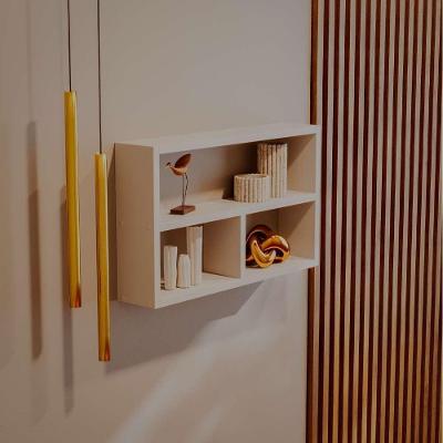 Nicho Pequim 50x30x10CM MDP Fixação Parafuso Decorativo Sala Quarto Branco Mercado das Prateleiras