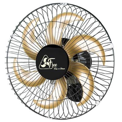 Ventilador de Parede Venti-Delta 140W 40cm 6 Pás Preto e Dourado 57-4300 Bivolt