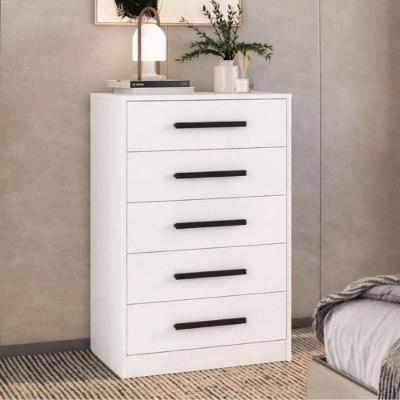 Cômoda CR45364 5 Gavetas MDP Puxador em PVC Branco 60,4CM Multimóveis