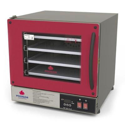 Mini Forno Turbo Elétrico Progás PRP-004 PLUS Aço Inox 4 Esteiras Vermelho 220V