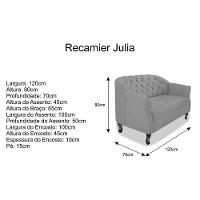 Kit Namoradeira E 02 Poltrona Julia Corano Cinza - 3