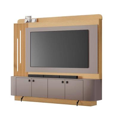 Home Dominus para Tv Até 65 com Led 4 Portas Jequitibá-silver JCM Movelaria